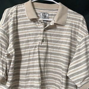 Large pebble beach dress shirt quarter button 100% cotton